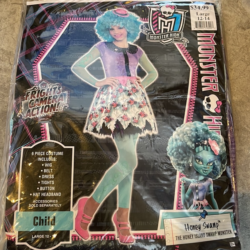 Monster High: Honey Swamp Kids Costume! New! - Picture 9 of 10
